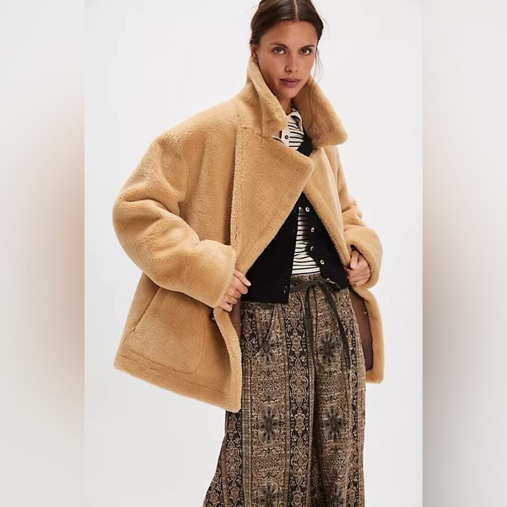 Free People Mari Reversible Coat, NWT, size M - Picture 2 of 5